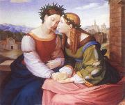 Friedrich overbeck Italia and Germania oil on canvas